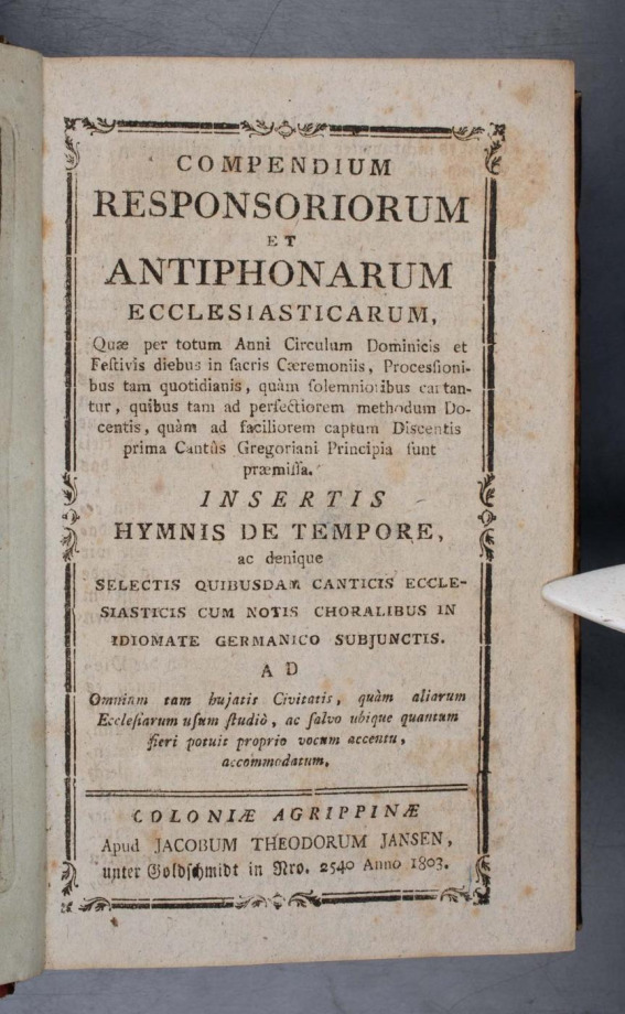 COMPENDIUM RESPONSORIORUM ET ANTIPHONARUM ECCLESIASTICARUM