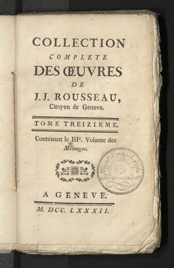 COLLECTION COMPLÈTE DES OEUVRES.