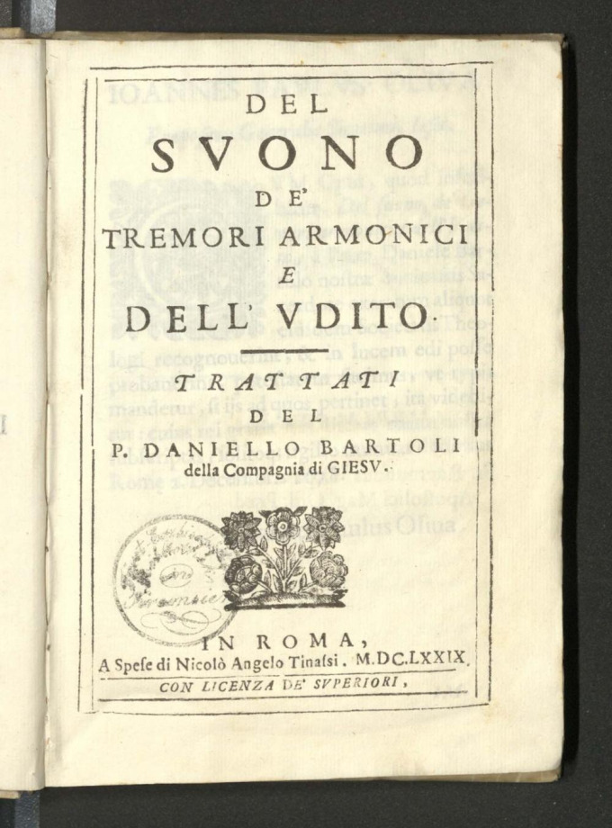 DEL SVONO DE' TREMORI ARMONICI E DELL' VDITO 
