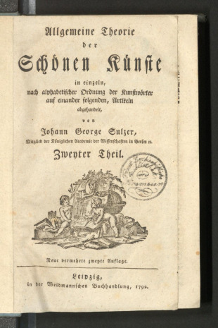 Allgemeine Theorie der Schönen Künste in einzeln