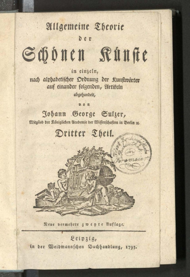 Allgemeine Theorie der Schönen Künste in einzeln