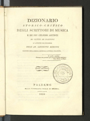 Dizionario storico-critico degli scrittori di musica