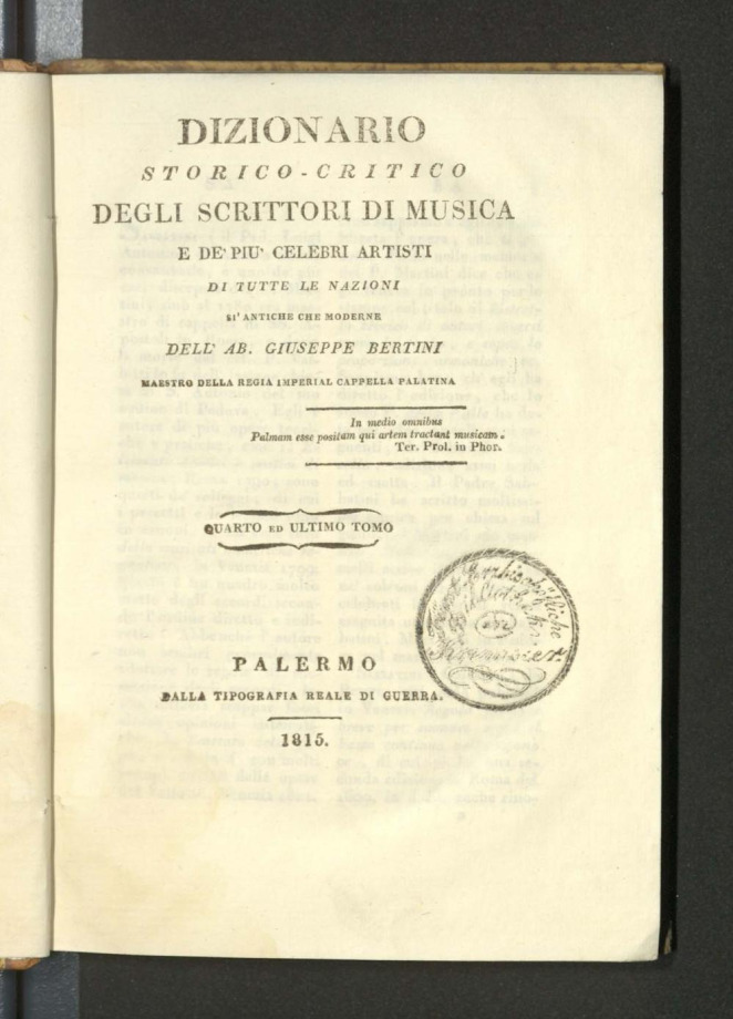 Dizionario storico-critico degli scrittori di musica
