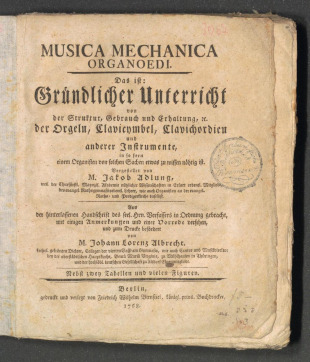 MUSICA MECHANICA ORGANOEDI