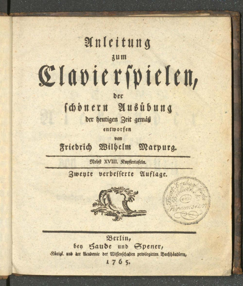 Anleitung zum Clavierspielen
