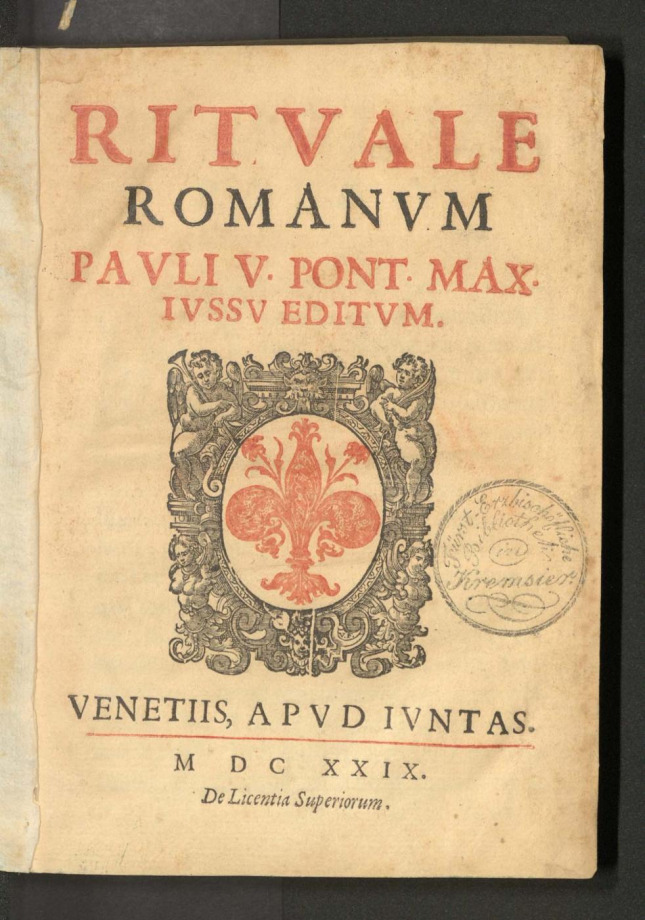 RITUALE ROMANUM PAULI V. PONT. MAX. IUSSU EDITUM
