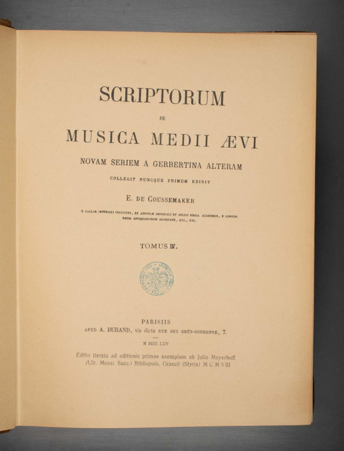 Scriptorum de musica medii aevi