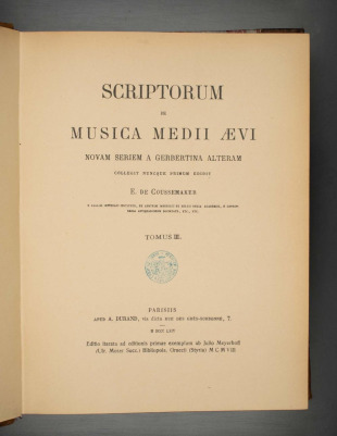 Scriptorum de musica medii aevi