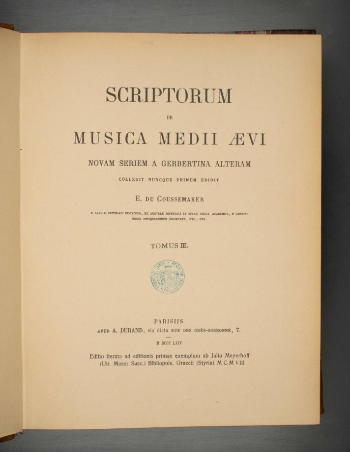 Scriptorum de musica medii aevi