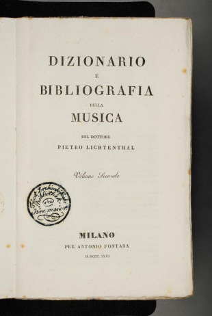 DIZIONARIO E BIBLIOGRAFIA DELLA MUSICA