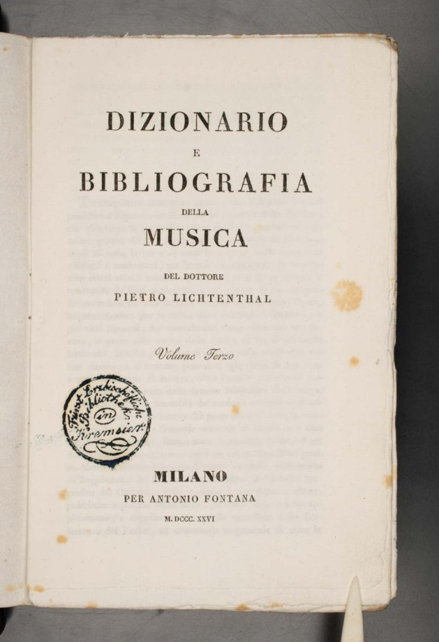 DIZIONARIO E BIBLIOGRAFIA DELLA MUSICA