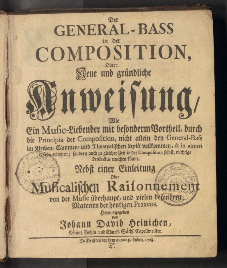 Der General-Bass in der Composition