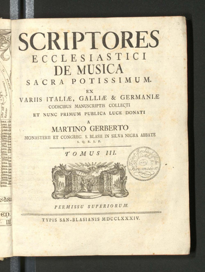 SCRIPTORES ECCLESIASTICI DE MUSICA POTISSIMUM