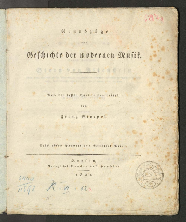 Grundzüge der Geschichte der modernen Musik