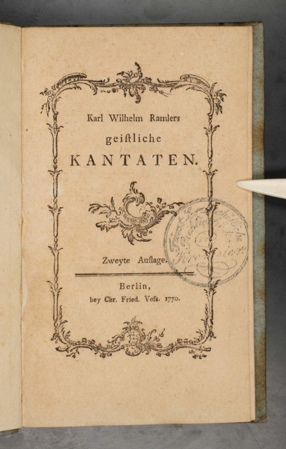 Karl Wilhelm Ramlers geistliche KANTATEN