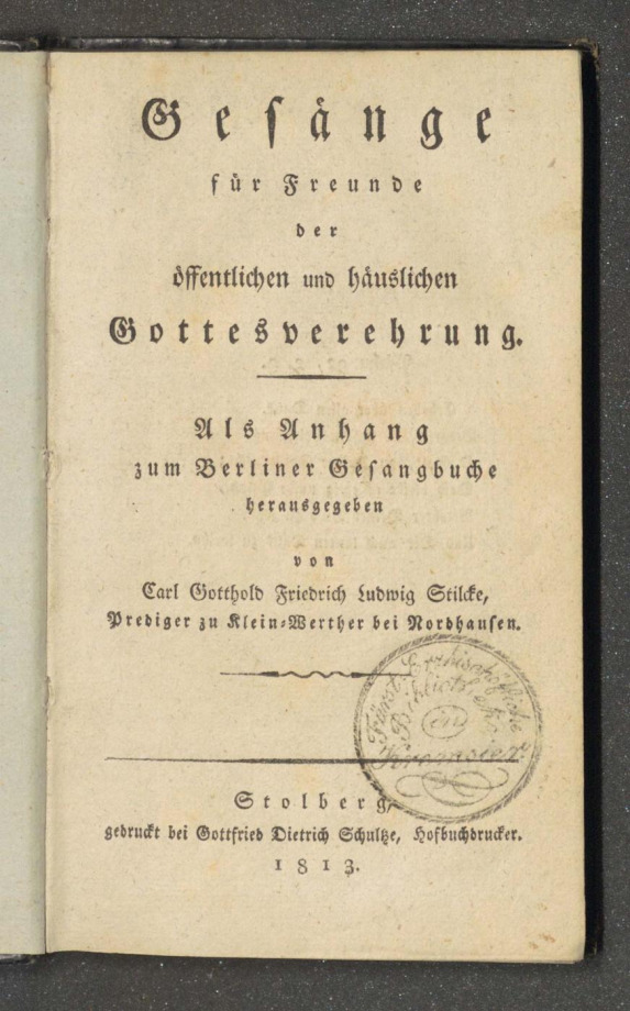 Gesänge für Freunde der öffentlichen und häuslichen Gottesverehrung