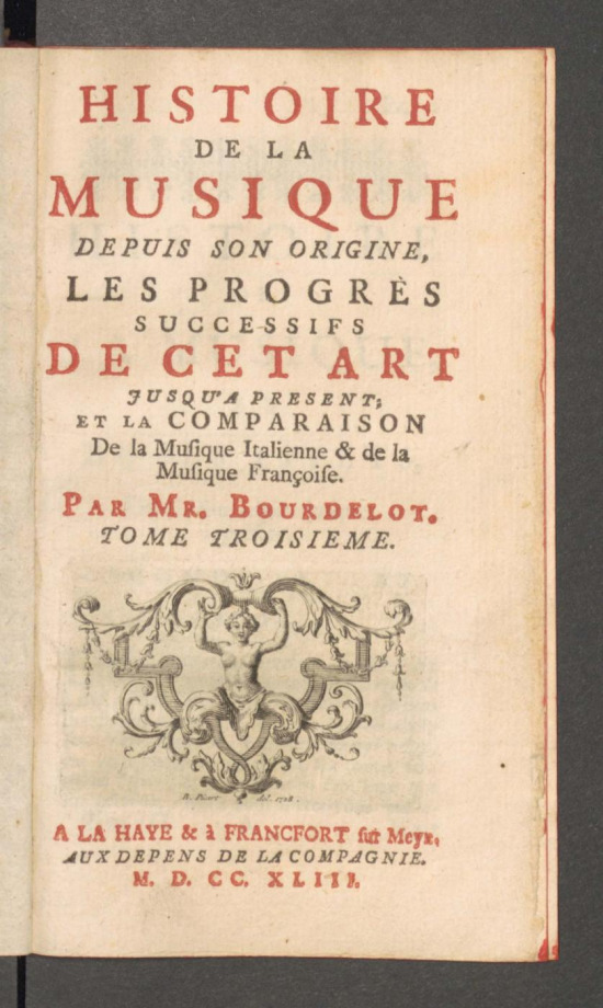HISTOIRE DE LA MUSIQUE DEPUIS SON ORIGINE, LES PROGRÈS SUCCESSIFS DE CET ART JUSQUES À PRÉSENT