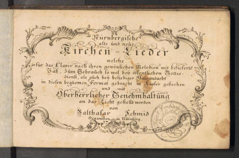 Nürnbergische alte und neue Kirchen-Lieder