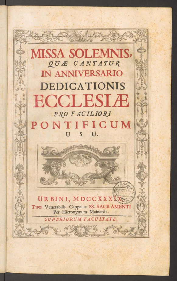 MISSA SOLEMNIS QUAE CANTATUR IN ANNIVERSARIO DEDICATIONIS ECCLESIAE