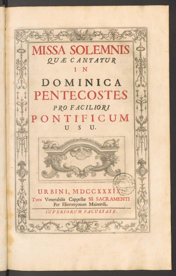 MISSA SOLEMNIS QUAE CANTATUR IN DOMINICA PENTECOSTES