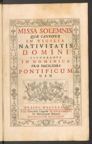 MISSA SOLEMNIS QUAE CANTATUR IN VIGILIA NATIVITATIS DOMINI OCCURRENTE IN DOMINICA