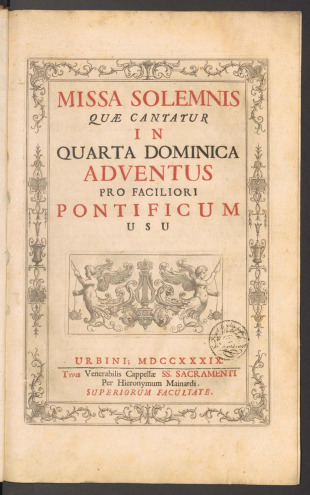 MISSA SOLEMNIS QUAE CANTATUR IN QUARTA DOMINICA ADVENTUS