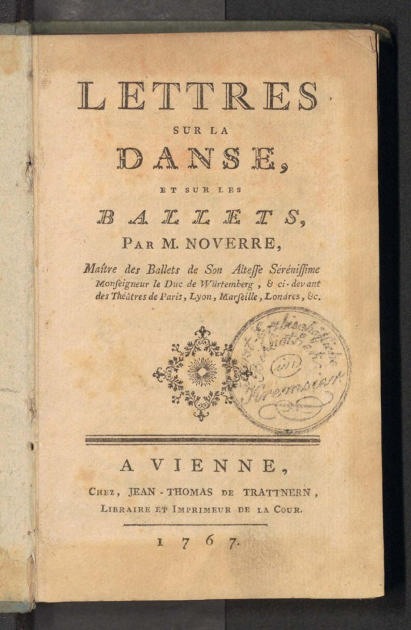 LETTRES SUR LA DANSE ET SUR LES BALLETS