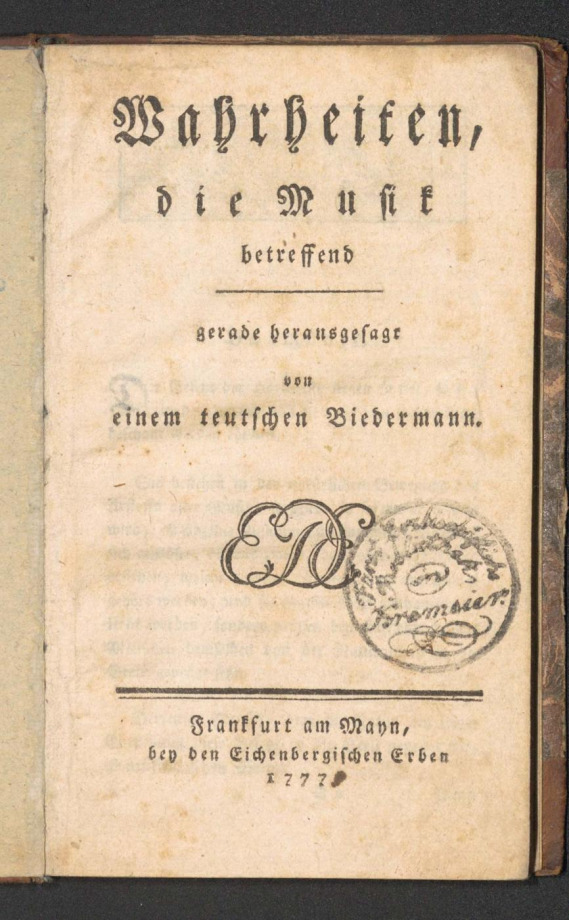 Wahrheiten die Musik betreffend