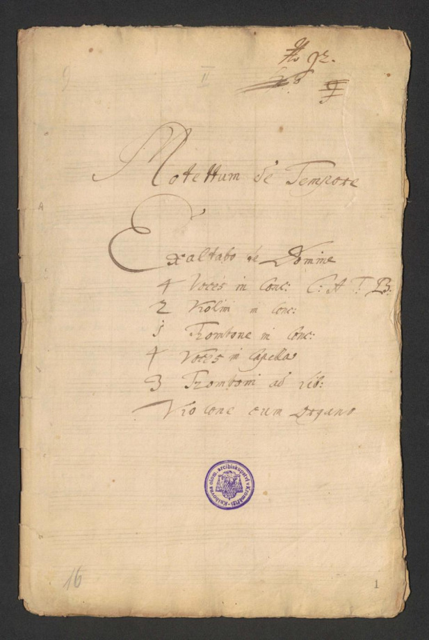 Motetum de tempore, Exaltabo Te Domine