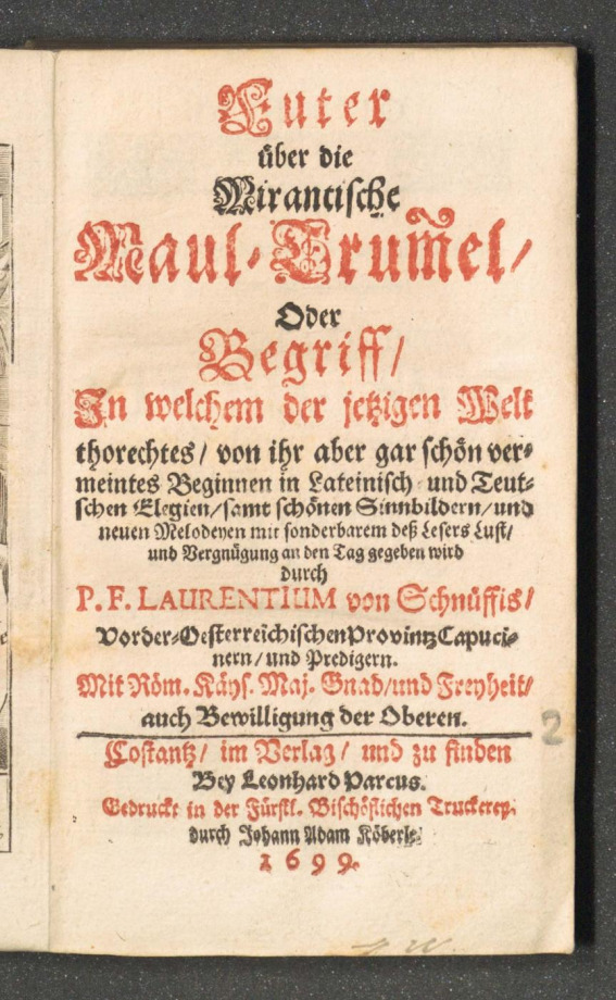 Futer über die mirantische Maul Trummel