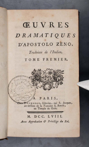 Oeuvres dramatiques d'Apostolo Zeno