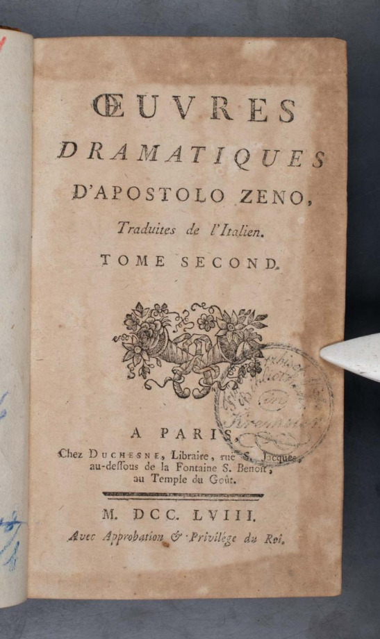 Oeuvres dramatiques d'Apostolo Zeno