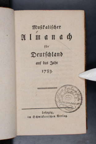 Musikalischer Almanach für Deutschland auf das Jahr 1783