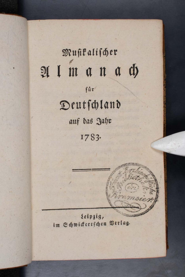 Musikalischer Almanach für Deutschland auf das Jahr 1783