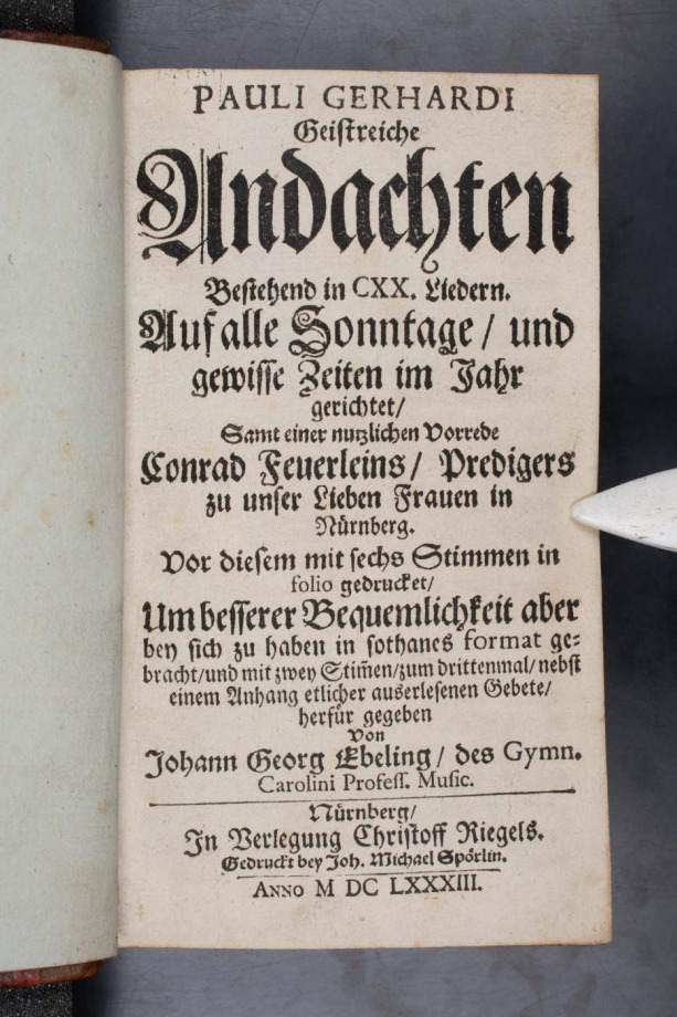 Geistreiche Andachten Bestehend in 120. Liedern. Auf alle Sonntage, und gewisse Zeiten im Jahr gerichtet