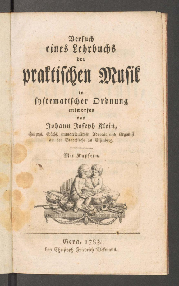 Versuch eines Lehrbuchs der praktischen Musik in systematischer Ordnung entworfen