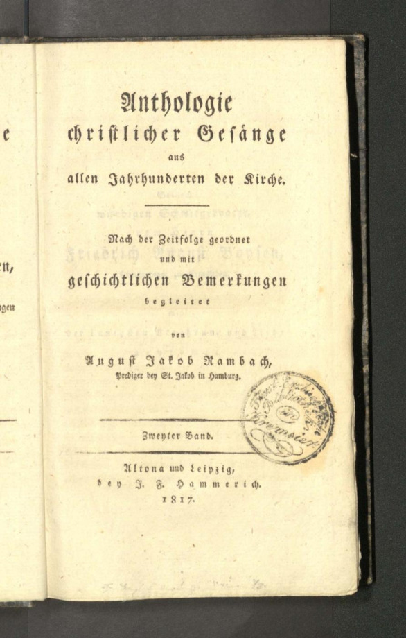 Anthologie christlicher Gesänge aus der neueren Zeit