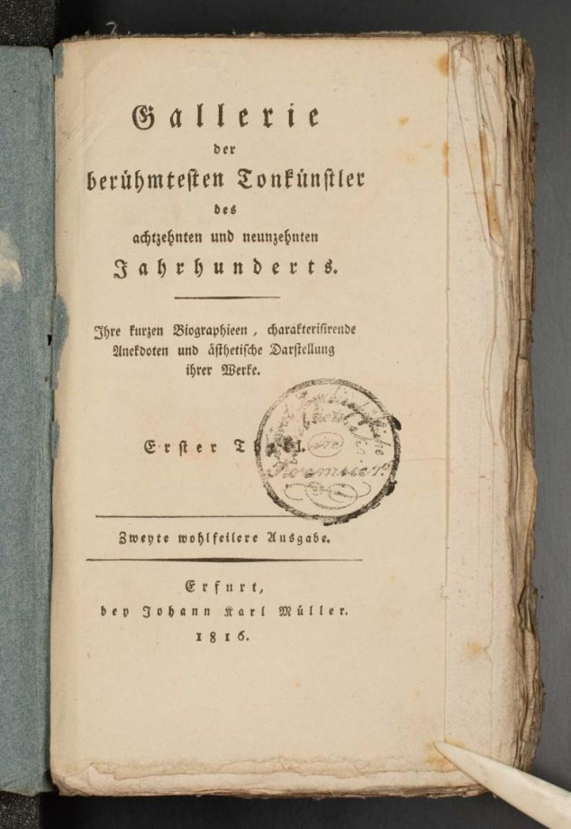 Galerie der berühmtesten Tonkünstler des 18. und 19. Jahrhunderts