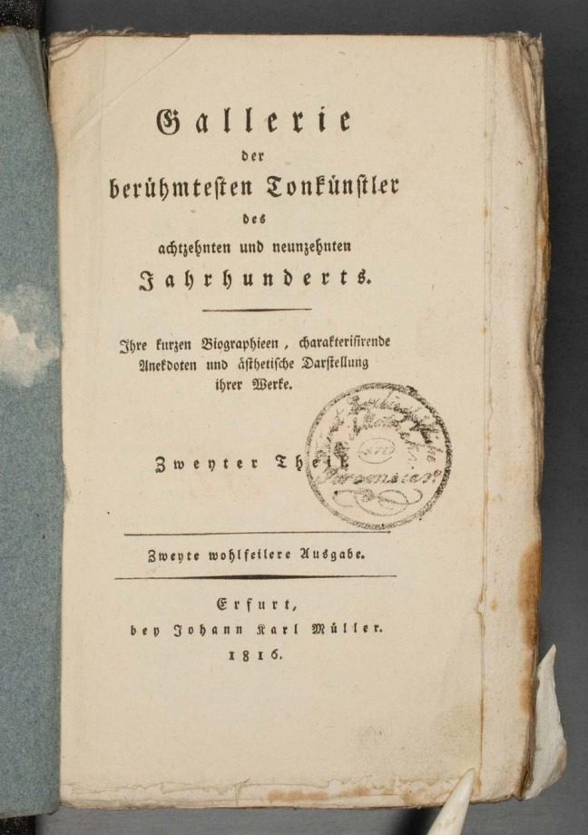 Galerie der berühmtesten Tonkünstler des 18. und 19. Jahrhunderts