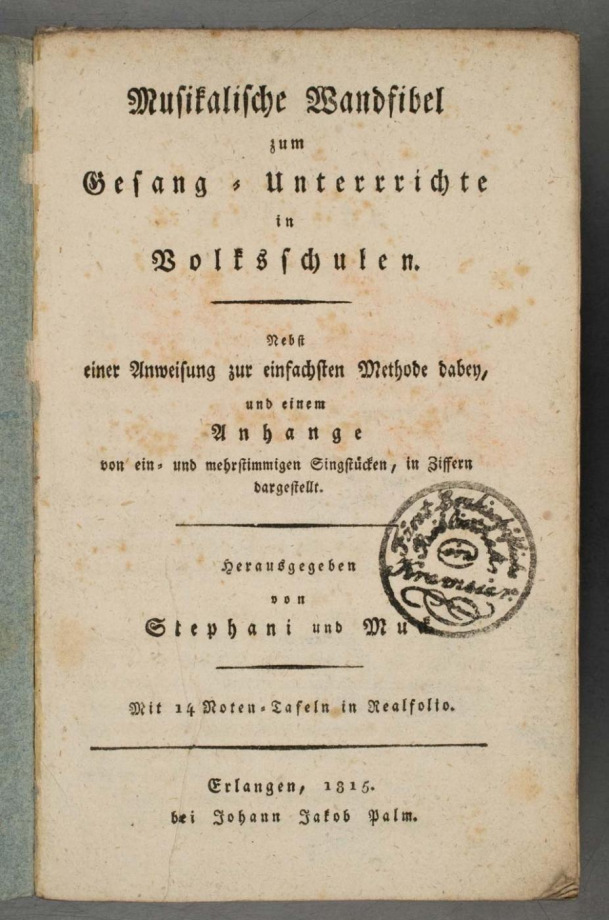 Musikalische Wandfibel zum Gesang-Unterrichte in Volksschulen