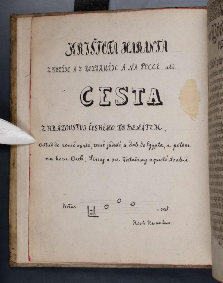 Putowánj, aneb Cesta z Králowstwj Cžeského do Města Benátek