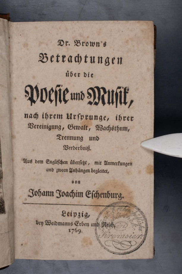 Betrachtungen über die Poesie und Musik, nach ihrem Ursprunge, ihrer Vereinigung, Gewalt, Wachsthum, Trennung und Verderbniss