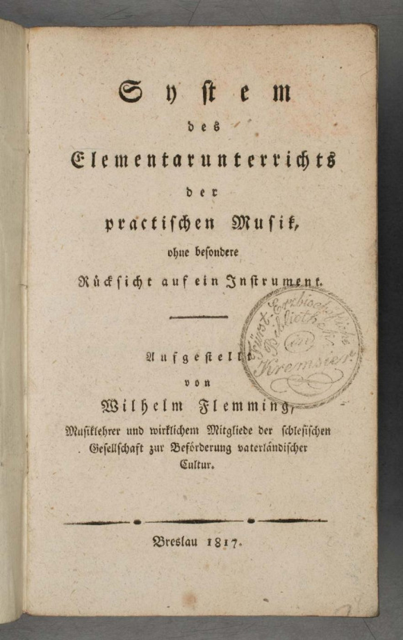 System des Elementarunterrichts der practischen Musik