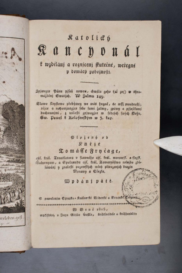 Katolický kancyonál k wzdělánj a roznjcenj skutečné, weřegné y domácý pobožnosti