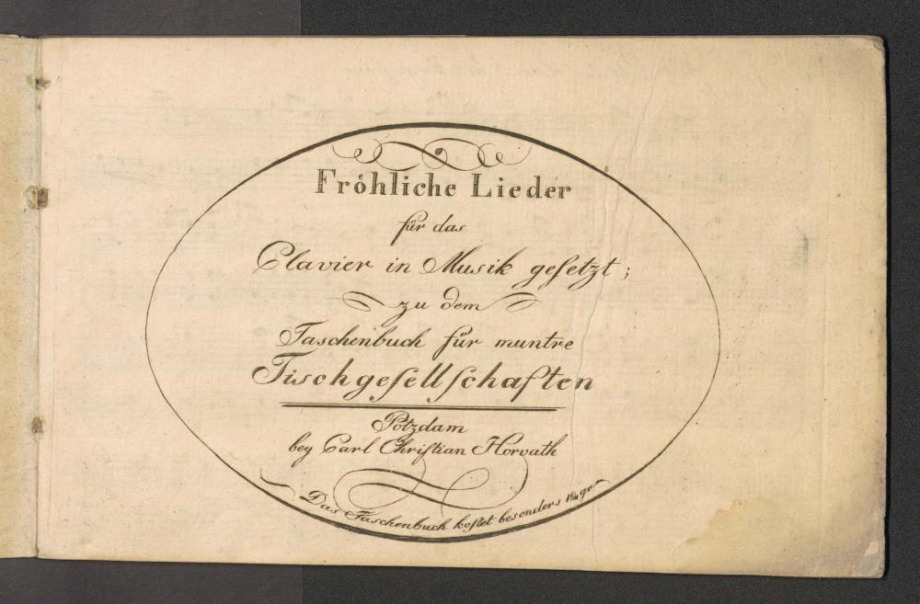 Fröhliche Lieder für das Clavier in Musik gesetzt