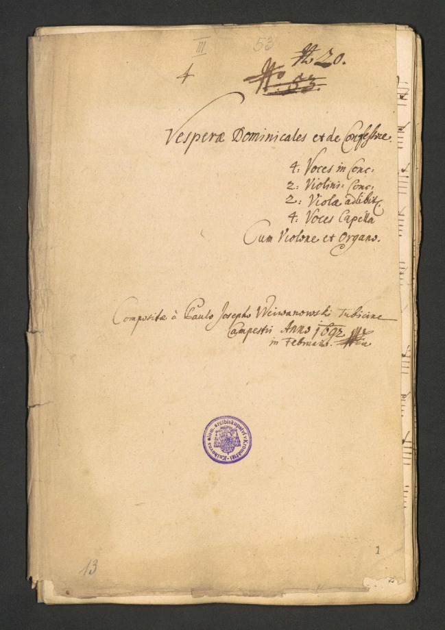 Vesperae Dominicales et de Concessore