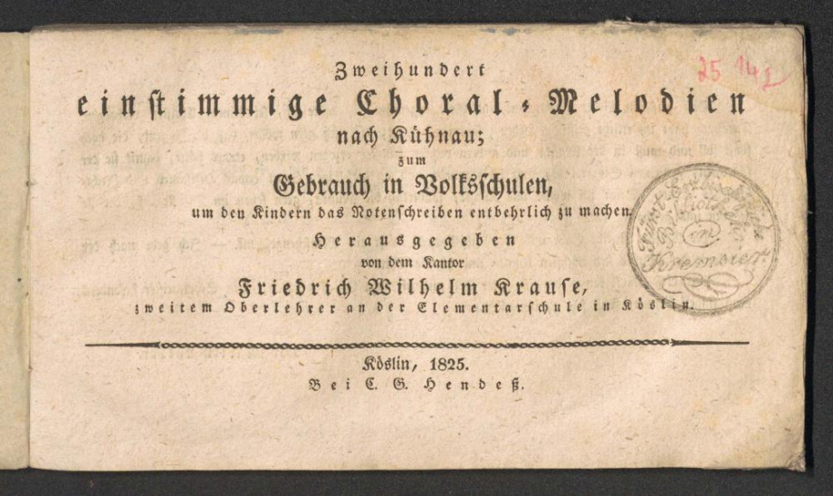 Zweihundert einstimmige Choral-Melodien nach Kuhnau