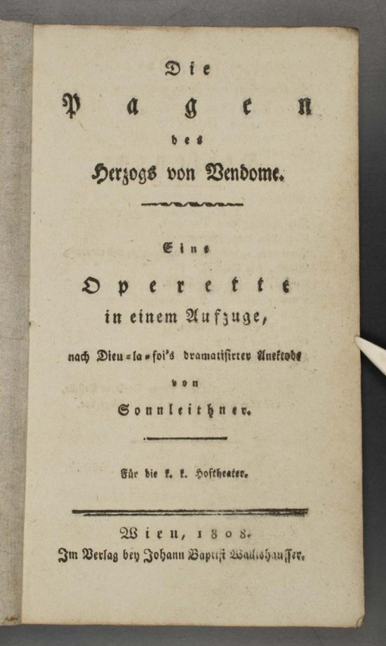 Die Pagen des Herzogs von Vendomme