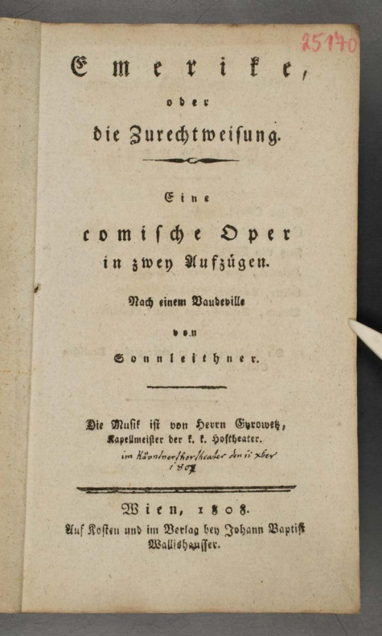 Emerike oder die Zurechtweisung