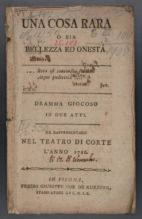 Una cosa rara o sia bellezza ed onestà